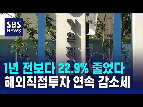 해외직접투자 1년 전보다 22.9%↓…3분기 연속 감소세 / SBS