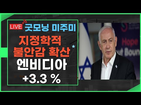 [굿모닝  미주미]  이스라엘의 보복 공격 임박, 유가 급반등, 달러도 / 엔비디아는  + 3.3 % #이항영 #미주미