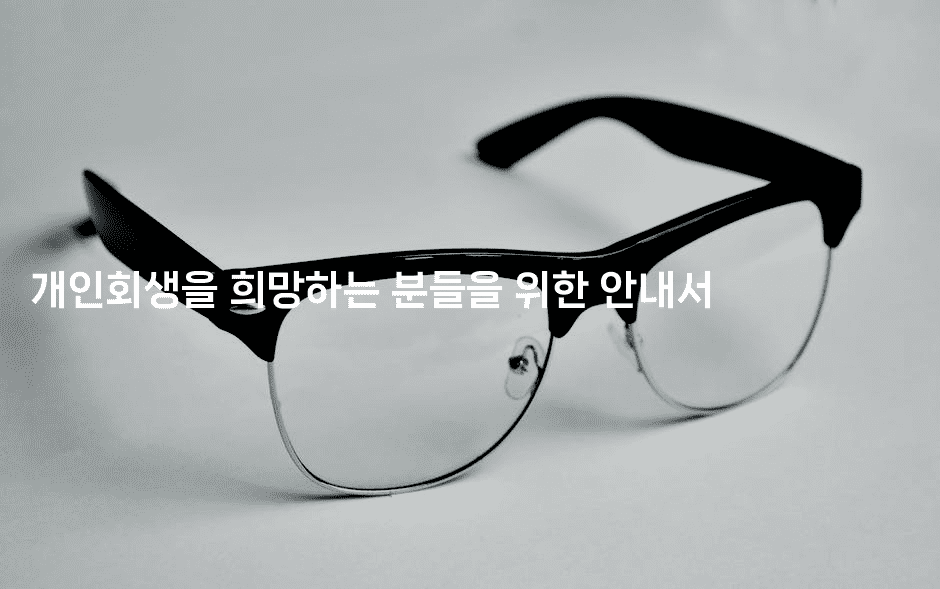 개인회생을 희망하는 분들을 위한 안내서