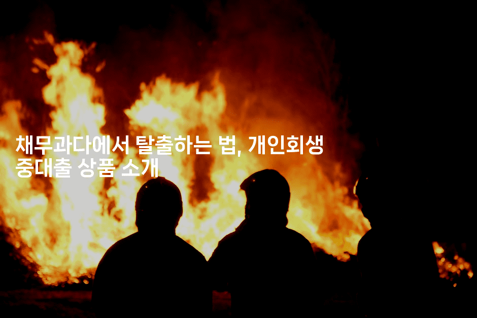 채무과다에서 탈출하는 법, 개인회생 중대출 상품 소개